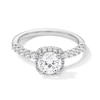 Thumbnail Image 1 of 1.50 CT. T.W. Certified Lab-Grown Diamond Cushion Frame Engagement Ring in 14K White Gold (F/VS2)