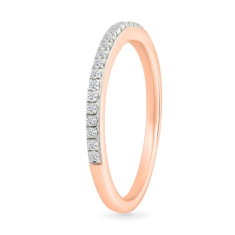 Main Image 6 of 0.95 CT. T.W. Oval-Shaped Multi-Diamond Swirl Frame Triple Row Bridal Set in 10K Rose Gold