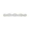 Thumbnail Image 5 of 0.45 CT. T.W. Marquise-Shaped Multi-Diamond Flower Frame Scallop Shank Bridal Set in 10K White Gold