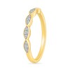 Thumbnail Image 6 of 0.45 CT. T.W. Marquise-Shaped Multi-Diamond Flower Frame Scallop Shank Bridal Set in 10K Gold