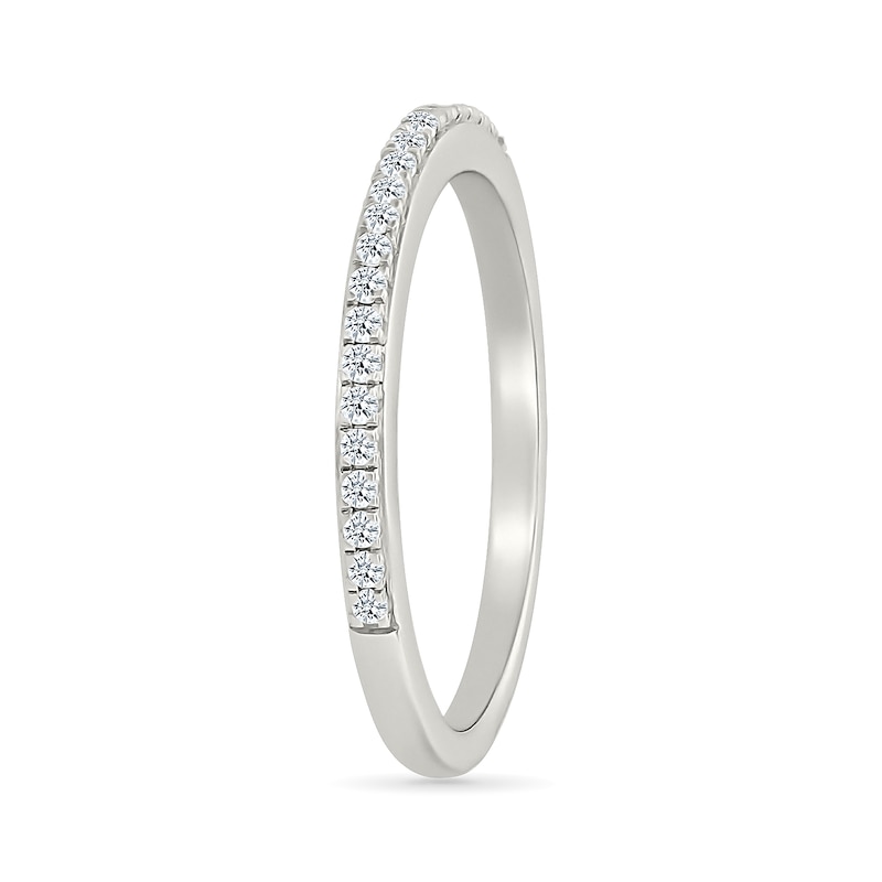 Main Image 6 of 0.95 CT. T.W. Oval-Shaped Multi-Diamond Double Frame Double Row Bridal Set in 10K White Gold