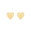 Polished Heart Stud Earrings in 14K Gold