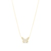 Thumbnail Image 1 of Diamond-Cut Lattice Butterfly Necklace in 14K Two-Tone Gold