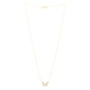 Thumbnail Image 3 of Diamond-Cut Lattice Butterfly Necklace in 14K Two-Tone Gold