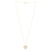 Diamond-Cut Lattice Heart Pendant in 14K Two-Tone Gold