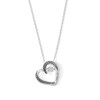 Thumbnail Image 1 of Unstoppable Love™ 0.10 CT. T.W. Black and White Diamond Tilted Heart Pendant in Sterling Silver