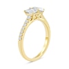 Thumbnail Image 3 of 1.25 CT. T.W. Oval and Emerald-Cut Certified Lab-Grown Diamond Engagement Ring in 14K Gold (F/VS2)