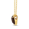 Thumbnail Image 2 of Godiva x Le Vian® Heart-Shaped Chocolate Quartz® and 0.06 CT. T.W. Nude Diamond™ Pendant in 14K Honey Gold™ - 19"