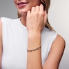 Thumbnail Image 2 of 0.50 CT. T.W. Certified Lab-Grown Diamond Heart Link Bracelet in Sterling Silver with 24K Gold Plate (I/I1) - 7.25”