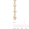 Thumbnail Image 3 of 0.50 CT. T.W. Certified Lab-Grown Diamond Heart Link Bracelet in Sterling Silver with 24K Gold Plate (I/I1) - 7.25”
