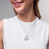 Thumbnail Image 2 of 1.00 CT. T.W. Diamond Tilted Double Heart Pendant in Sterling Silver