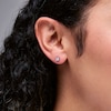 Thumbnail Image 4 of 0.19 CT. T.W. Diamond Miracle Solitaire Three Pair Earrings Set in Sterling Silver and 14K Gold Plate
