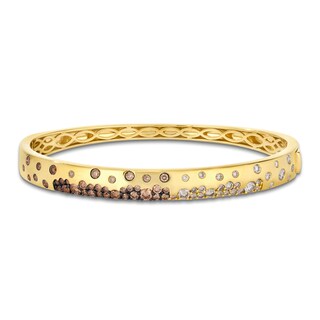 Le Vian® 1.80 CT. T.W. Chocolate Ombré® Diamond Scatter Bangle in 14K Honey Gold™ - 6.75"