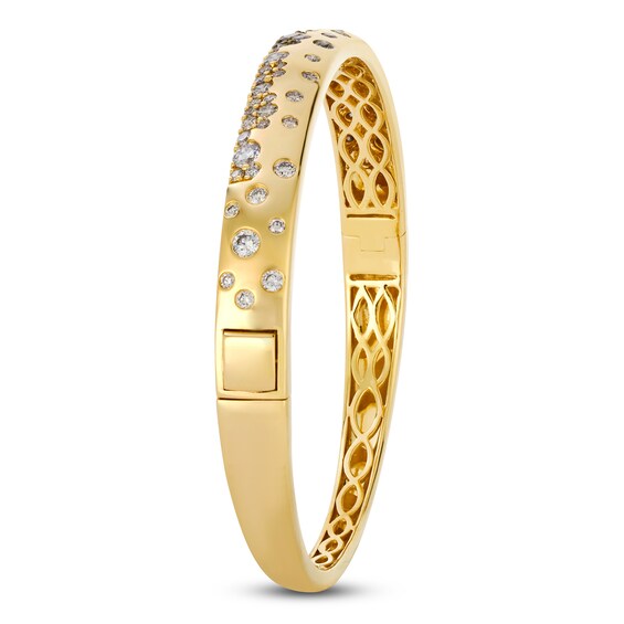 Le Vian® 1.80 CT. T.W. Chocolate Ombré® Diamond Scatter Bangle in 14K Honey Gold™ - 6.75"
