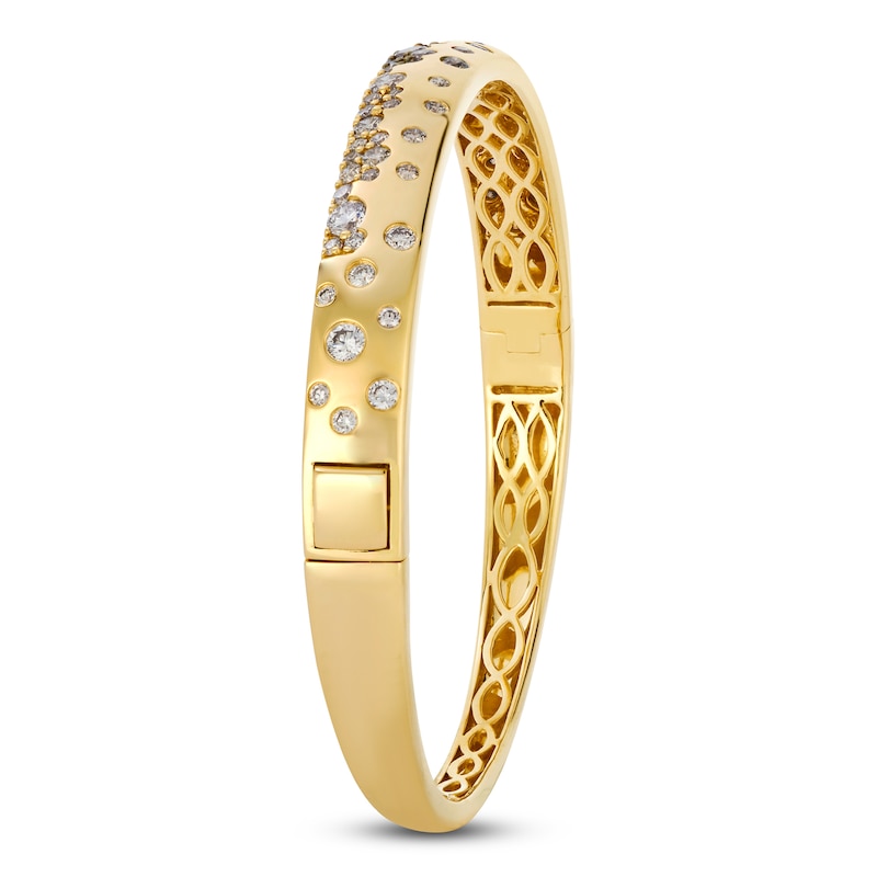 Main Image 3 of Le Vian® 1.80 CT. T.W. Chocolate Ombré® Diamond Scatter Bangle in 14K Honey Gold™ - 6.75"