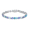 Thumbnail Image 1 of Le Vian® Deep Sea Blue Topaz™, Blueberry Tanzanite®, Blueberry Zircon™ and Aquamarine Bracelet in 14K Vanilla Gold®
