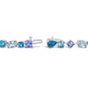 Thumbnail Image 3 of Le Vian® Deep Sea Blue Topaz™, Blueberry Tanzanite®, Blueberry Zircon™ and Aquamarine Bracelet in 14K Vanilla Gold®