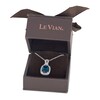 Thumbnail Image 2 of Le Vian® Cushion-Cut Deep Sea Blue Topaz™ and 0.29 CT. T.W. Nude Diamond™ Frame Pendant in 14K Vanilla Gold® - 19”