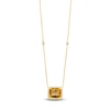 Thumbnail Image 1 of Le Vian® Emerald-Cut Cinnamon Citrine® and 0.29 CT. T.W. Nude Diamond™ Frame Necklace in 14K Honey Gold™ - 19”