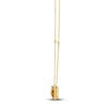 Thumbnail Image 2 of Le Vian® Emerald-Cut Cinnamon Citrine® and 0.29 CT. T.W. Nude Diamond™ Frame Necklace in 14K Honey Gold™ - 19”