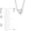 Thumbnail Image 3 of 0.50 CT. Heart-Shaped Certified Lab-Grown Diamond Solitaire Necklace in Sterling Silver (F/SI2) - 18.27”