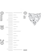 Thumbnail Image 3 of 1.00 CT. T.W. Heart-Shaped Certified Lab-Grown Diamond Solitaire Stud Earrings in Sterling Silver (F/SI2)
