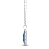 Thumbnail Image 2 of Le Vian® Barrel-Shaped Deep Sea Blue Topaz™ and 0.04 CT. T.W. Nude Diamond™ Pendant in 14K Vanilla Gold® - 19”