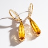 Thumbnail Image 3 of Le Vian® Pear-Shaped Cinnamon Citrine® and 0.12 CT. T.W. Diamond Drop Earrings in 14K Honey Gold™