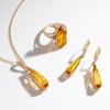 Thumbnail Image 4 of Le Vian® Pear-Shaped Cinnamon Citrine® and 0.12 CT. T.W. Diamond Drop Earrings in 14K Honey Gold™