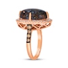 Thumbnail Image 2 of Le Vian® Oval Green Chalcedony and 0.80 CT. T.W. Diamond Frame Ring in 14K Strawberry Gold® - Size 7