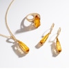 Thumbnail Image 4 of Le Vian® Pear-Shaped Cinnamon Citrine® and 0.065 CT. T.W. Diamond Drop Pendant in 14K Honey Gold™ - 19”