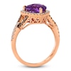 Thumbnail Image 2 of Le Vian® Heart-Shaped Grape Amethyst™ and 0.29 CT. T.W. Diamond Frame Ring in 14K Strawberry Gold® - Size 7