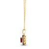 Thumbnail Image 2 of Le Vian® Emerald-Cut Raspberry Rhodolite® Garnet and 0.45 CT. T.W. Diamond Double Frame Pendant in 14K Honey Gold™ - 19”