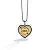 Thumbnail Image 2 of Limor 0.085 CT. T.W. Diamond Abstract Heart Pendant in Sterling Silver with 24K Gold and Black Rhodium Plate - 26”
