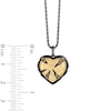 Thumbnail Image 3 of Limor 0.085 CT. T.W. Diamond Abstract Heart Pendant in Sterling Silver with 24K Gold and Black Rhodium Plate - 26”