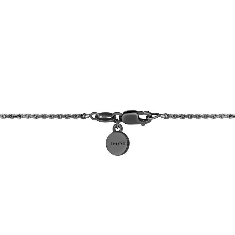 Main Image 4 of Limor 0.085 CT. T.W. Diamond Abstract Heart Pendant in Sterling Silver with 24K Gold and Black Rhodium Plate - 26”