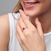 Thumbnail Image 2 of 6.0mm Heart-Shaped Garnet with Pink and White Lab-Created Sapphire Ring in 10K Gold
