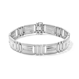 0.50 CT. T.W. Certified Lab-Grown Diamond Multi-Row Link Bracelet in Sterling Silver (F/SI2) - 8.5”