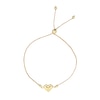 Thumbnail Image 2 of Puff Heart Bolo Bracelet in 14K Gold - 9.0"