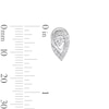 Thumbnail Image 3 of 0.50 CT. T.W. Certified Lab-Grown Diamond Crossover Teardrop Stud Earrings in Sterling Silver (I/I1)