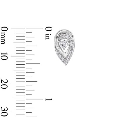 0.50 CT. T.W. Certified Lab-Created Diamond Crossover Teardrop Stud Earrings in Sterling Silver (I/I1)