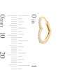 Thumbnail Image 3 of 0.085 CT. T.W. Diamond Heart Hoop Earrings in Sterling Silver with 14K Gold Plate
