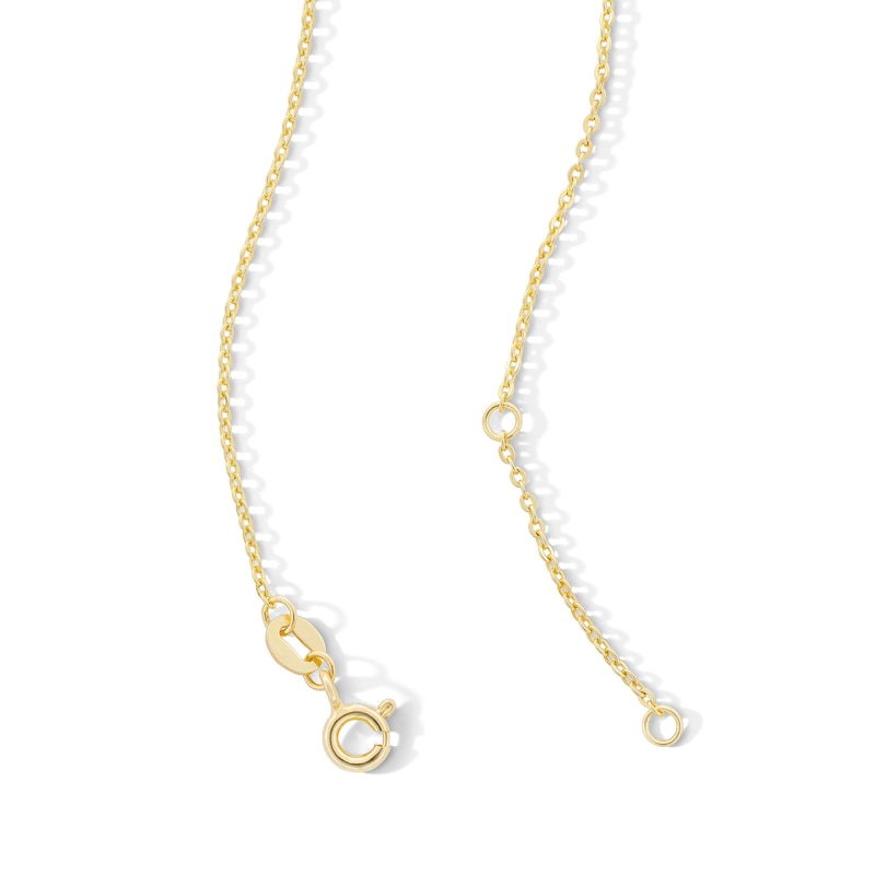 Main Image 3 of 0.085 CT. T.W. Multi-Diamond Heart in Heart Necklace in Sterling Silver with 14K Gold Plate - 17"