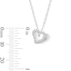 Thumbnail Image 3 of 0.085 CT. T.W. Diamond Abstract Heart Pendant in 10K White Gold