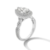 Thumbnail Image 3 of Vera Wang Love Collection 2.25 CT. T.W. Pear Certified Lab-Grown Diamond Double Frame Engagement Ring in Platinum