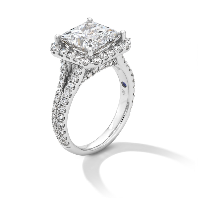 Main Image 2 of Vera Wang Love Collection 5.20 CT. T.W. Princess-Cut Certified Lab-Grown Diamond Engagement Ring in Platinum (F/VS2)