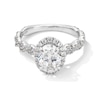 Thumbnail Image 1 of Vera Wang Love Collection 1.60 CT. T.W. Oval Certified Lab-Grown Diamond Frame Twist Engagement Ring in Platinum
