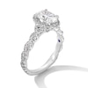 Thumbnail Image 3 of Vera Wang Love Collection 1.60 CT. T.W. Oval Certified Lab-Grown Diamond Frame Twist Engagement Ring in Platinum