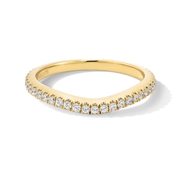 Vera Wang Love Collection 0.25 CT. T.W. Certified Lab-Grown Diamond Contour Band in 14K Gold (F/VS2)