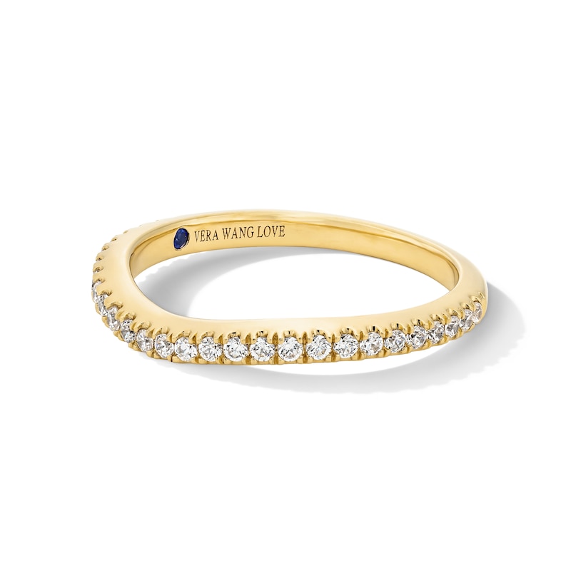 Main Image 4 of Vera Wang Love Collection 0.25 CT. T.W. Certified Lab-Grown Diamond Contour Band in 14K Gold (F/VS2)